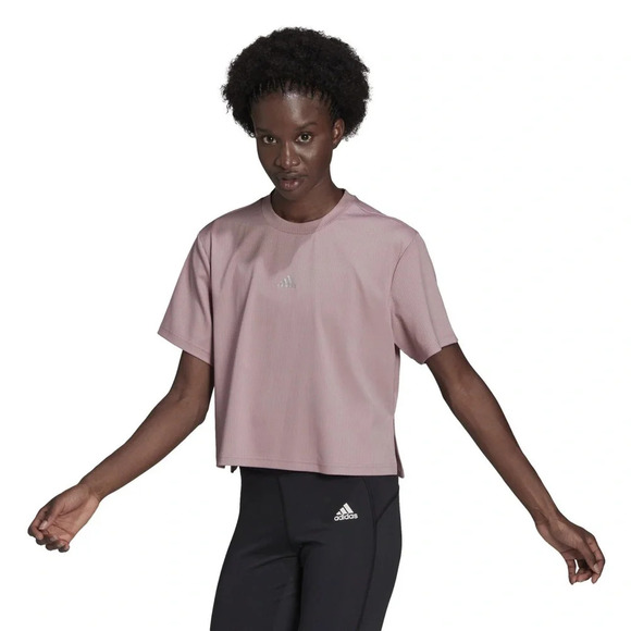 Women's Pink  T-shirt adidas X Zoe Saldana - 2XS - Picture 3 of 13
